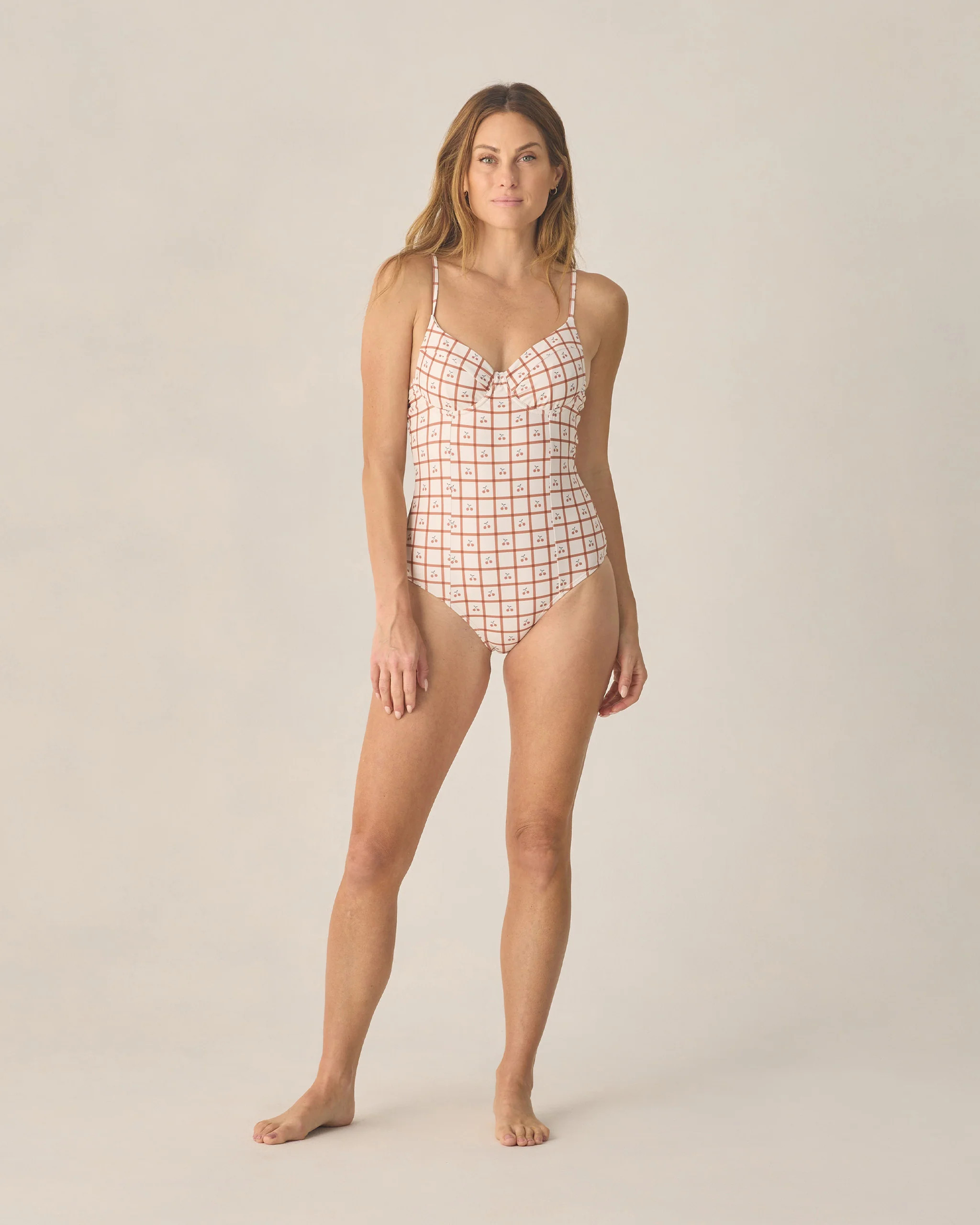 Women's Underwire One-Piece Black Gingham | Rylee + Cru