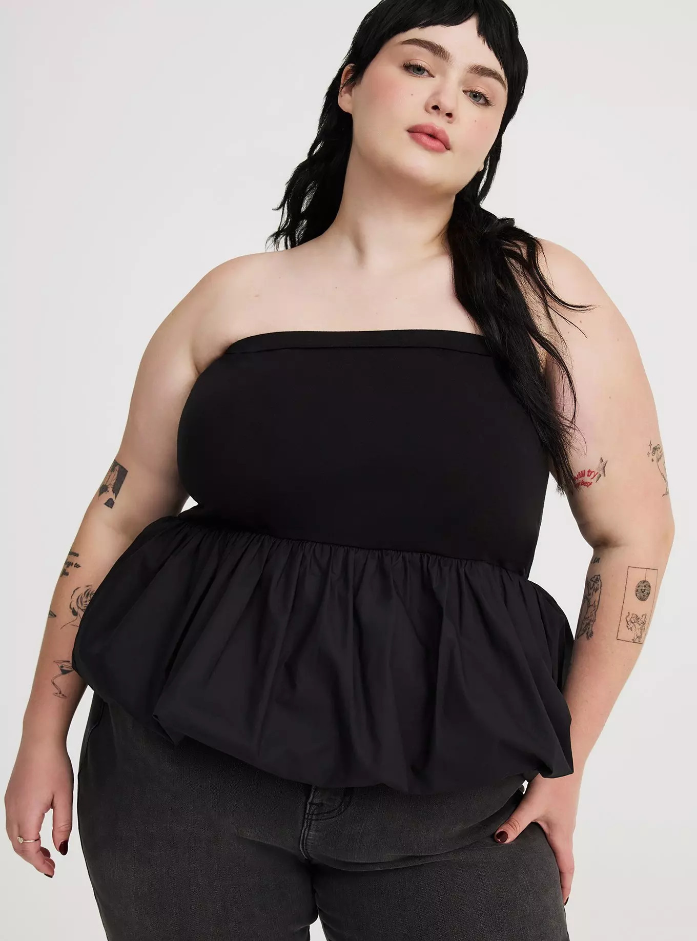 Poplin Bubble-Hem Top | Torrid (US & Canada)