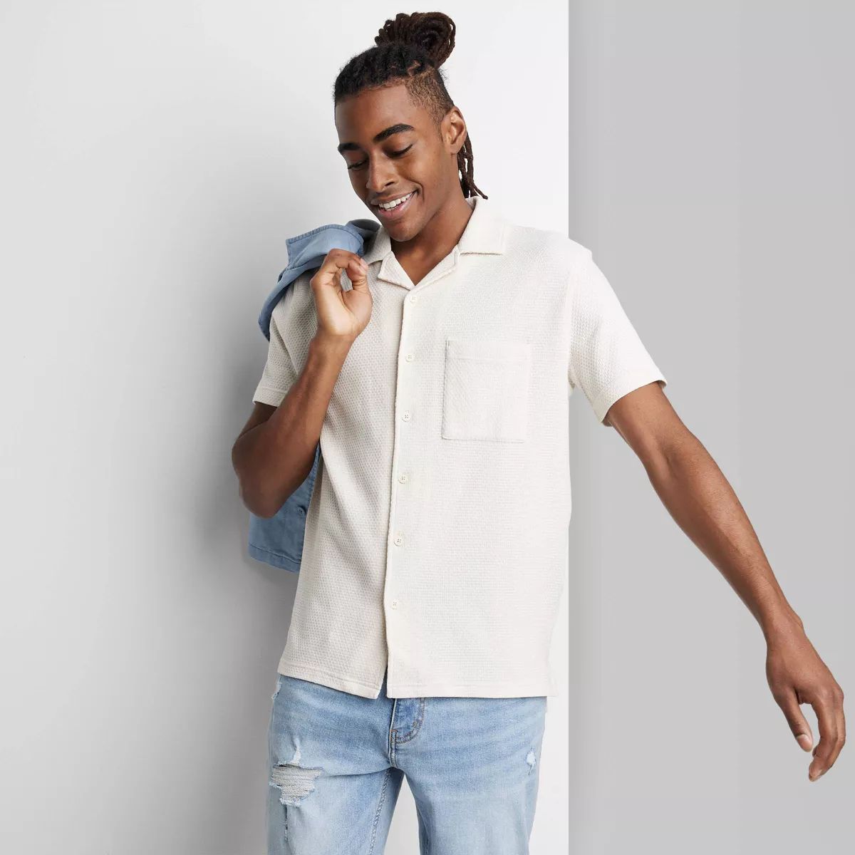 Men's Short Sleeve Button-Down Shirt - Original Use™ White M | Target