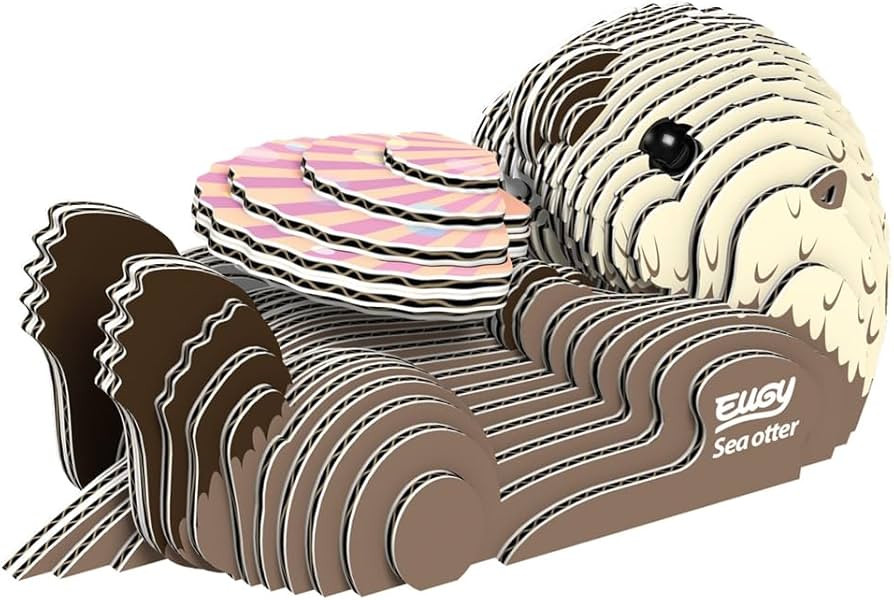 Eugy Sea Otter 3D Puzzle - 36 Piece Eco-Friendly Educational Toy Puzzle for Boys, Girls & Kids Ag... | Amazon (US)