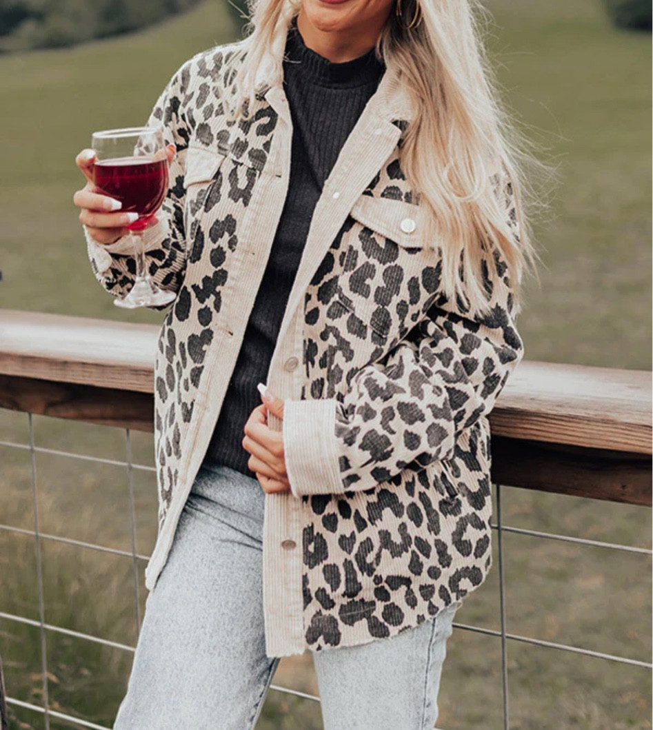How cute is this Leopard corduroy jacket!! And it’s reversible!! 

#LTKSeasonal #LTKunder100 #LTKstyletip