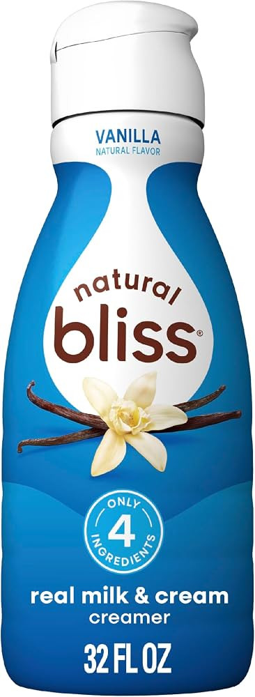 Natural Bliss Vanilla Flavored Creamer, Gluten Free Creamer, Iced, Hot Coffee 32 fl oz | Amazon (US)