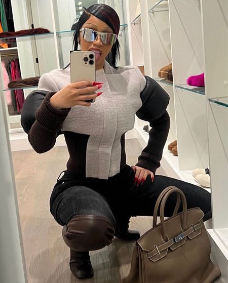 #CardiB posed for the ‘Gram wearing a $2,386 #RickOwens jacket. Would you splurge? Shop #cardibstyle at the link in bio! 📸IG/Reproduction #cardibfbd