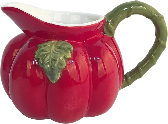 Blue Sky Clayworks Valentine's Tomato Creamer, 6"L x 4.375"W x 3.75"H | Amazon (US)