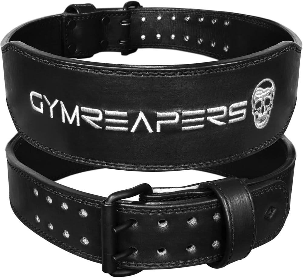 Gymreapers Leather Weightlifting Belt for Bodybuilding, Squatting, Lower Back Support & Back Pain... | Amazon (US)