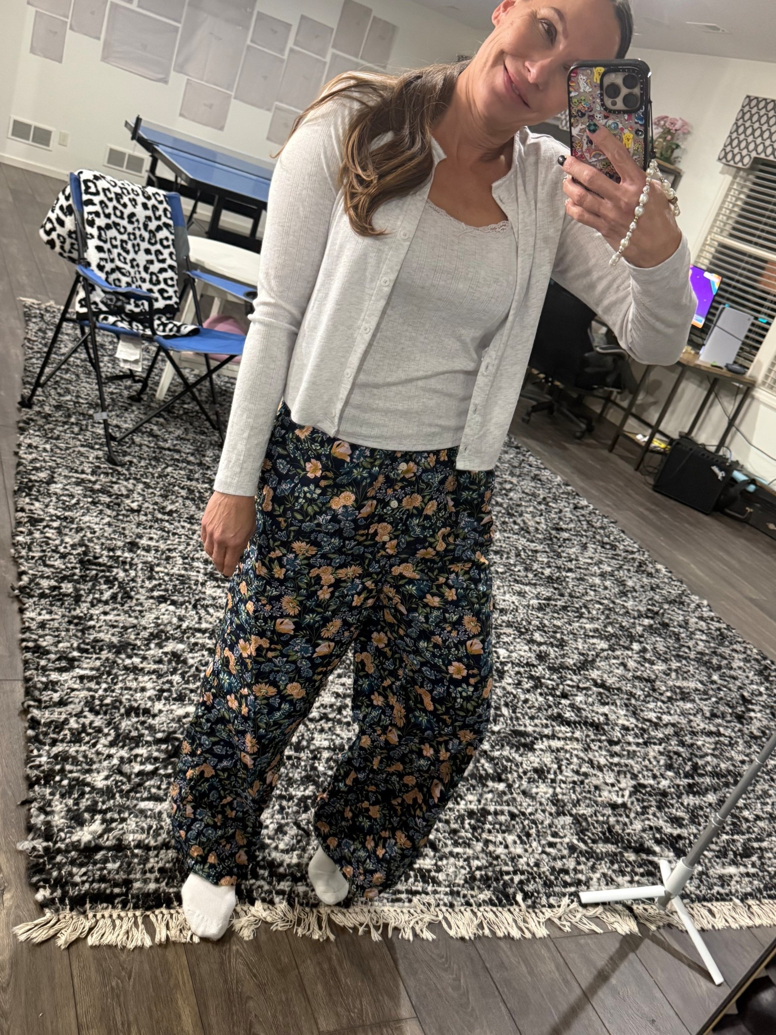 Pjs… and yes I sleep in the cardigan because it’s so buttery soft!  Wearing a size small in the pants… medium in the tank top and matching bralette… and a small in the cardigan.

#LTKOver40 #LTKFindsUnder50 #LTKFindsUnder100