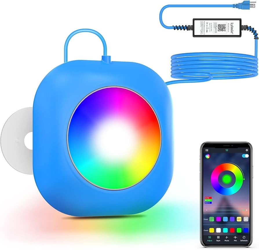 LyLmLe LED Pool Lights for Above Ground with APP Control, 20W Smart RGB Magnetic Underwater Light... | Amazon (US)