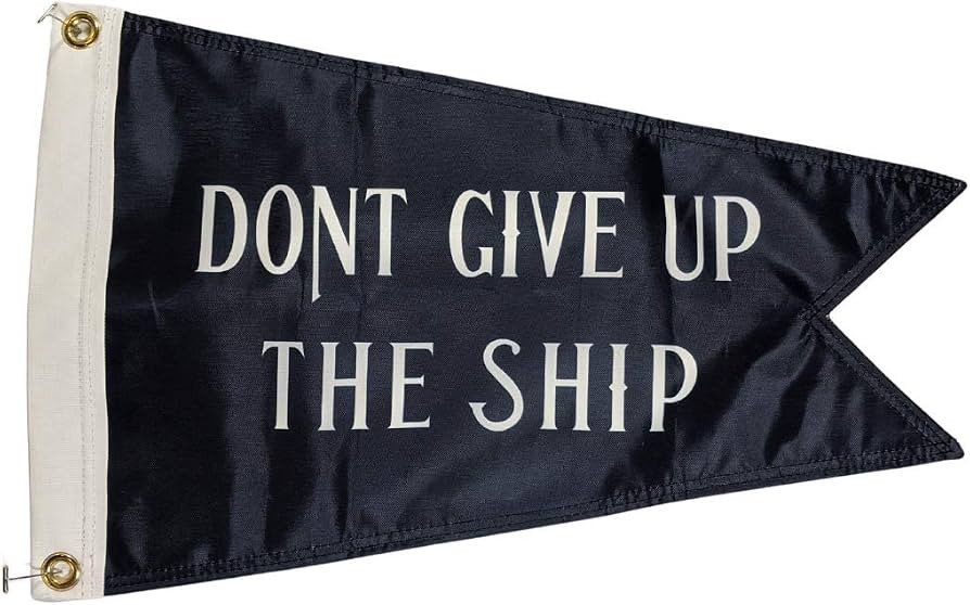 12x18" Commodore Perry Don't Give Up the Ship Boat Flag Burgee - Durable All-Weather Nylon & Rein... | Amazon (US)