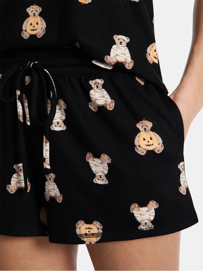 Halloween Women's Hacci Knit Tank Top and Shorts Pajama Set from Way to Celebrate, 2-Piece, Sizes... | Walmart (US)