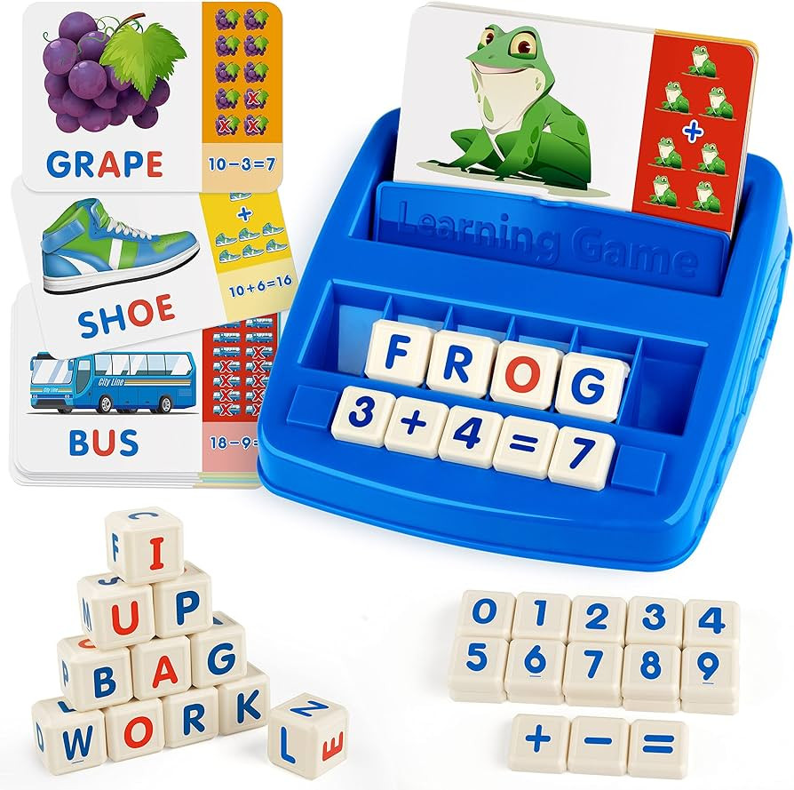 Coogam Matching Letter Game, Alphabet Spelling Reading Flash Cards, Math Number Words Puzzle Mont... | Amazon (CA)