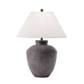 nuLOOM Lindos 30 in. Gray Resin Contemporary Table Lamp with Shade MCT65AA - The Home Depot | The Home Depot