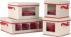 Amazon.com: 4-Pack Dinnerware Storage Pack Includes Dinner Plate, Salad Plate, Saucer or Soup Pla... | Amazon (US)