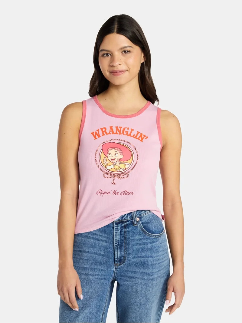 Toy Story Jessie Women's Wranglin Graphic Rib Tank Top, Sizes XXS-XXL | Walmart (US)