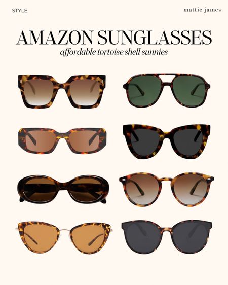 Amazon Sunglasses - Tortoise Shell Sunnies all under $25

#LTKSeasonal #LTKfindsunder50 #LTKfindsunder100