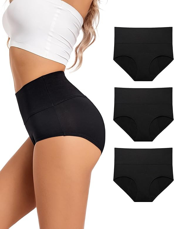 KPBMKE Period Underwear for Women Heavy Flow High Waisted Postpartum Underwear Menstrual Leakproof 3 | Amazon (US)