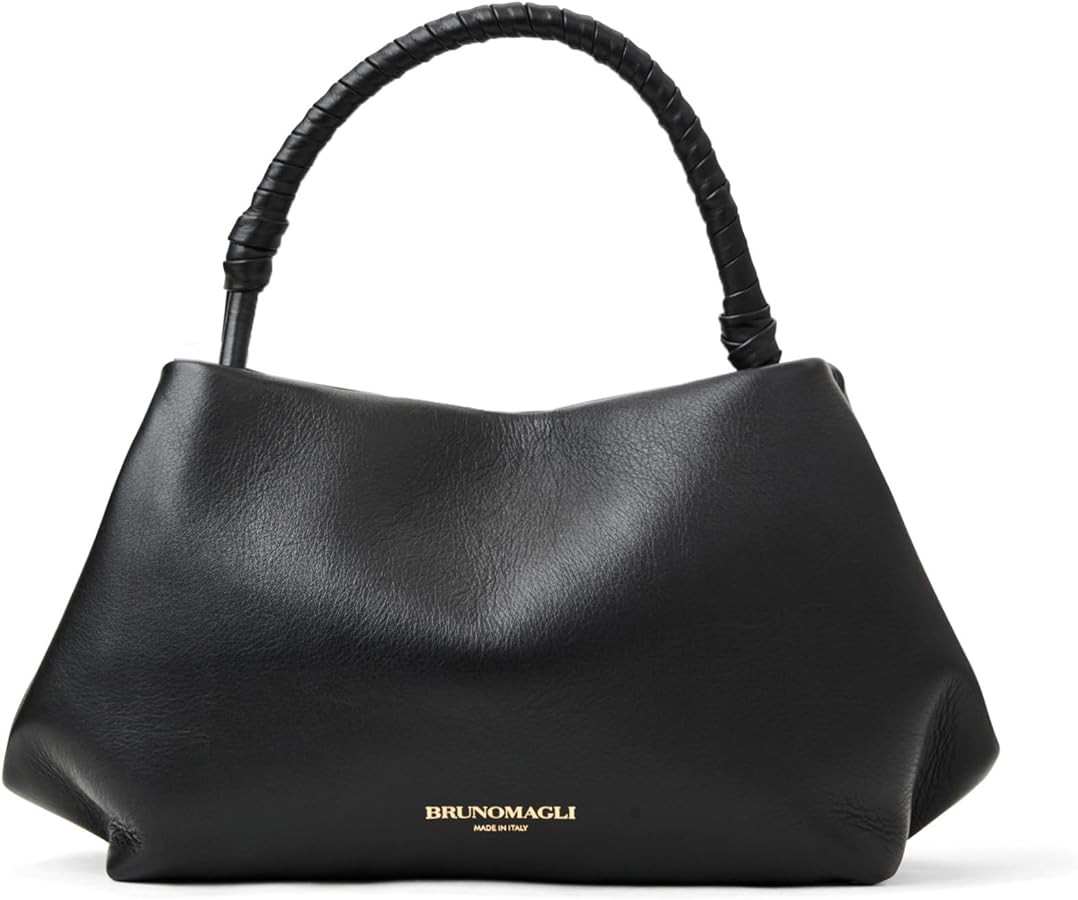 Bruno Magli Women's Bobby Leather Shoulder Bag, Black | Amazon (US)