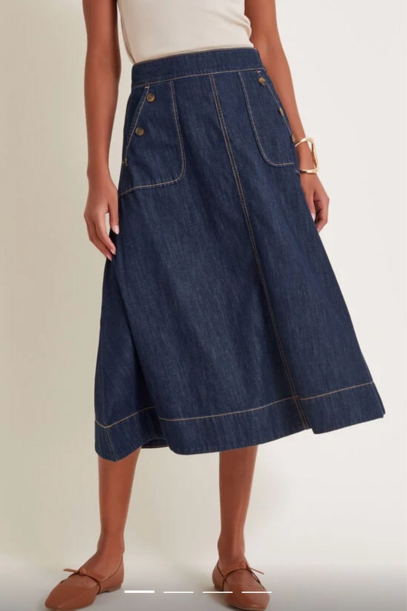 Soft denim skirt with excellent pocket detail 

#LTKuk #LTKover50style #LTKautumn