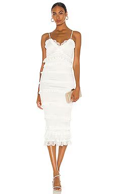 V. Chapman Narcisse Midi Dress in White from Revolve.com | Revolve Clothing (Global)