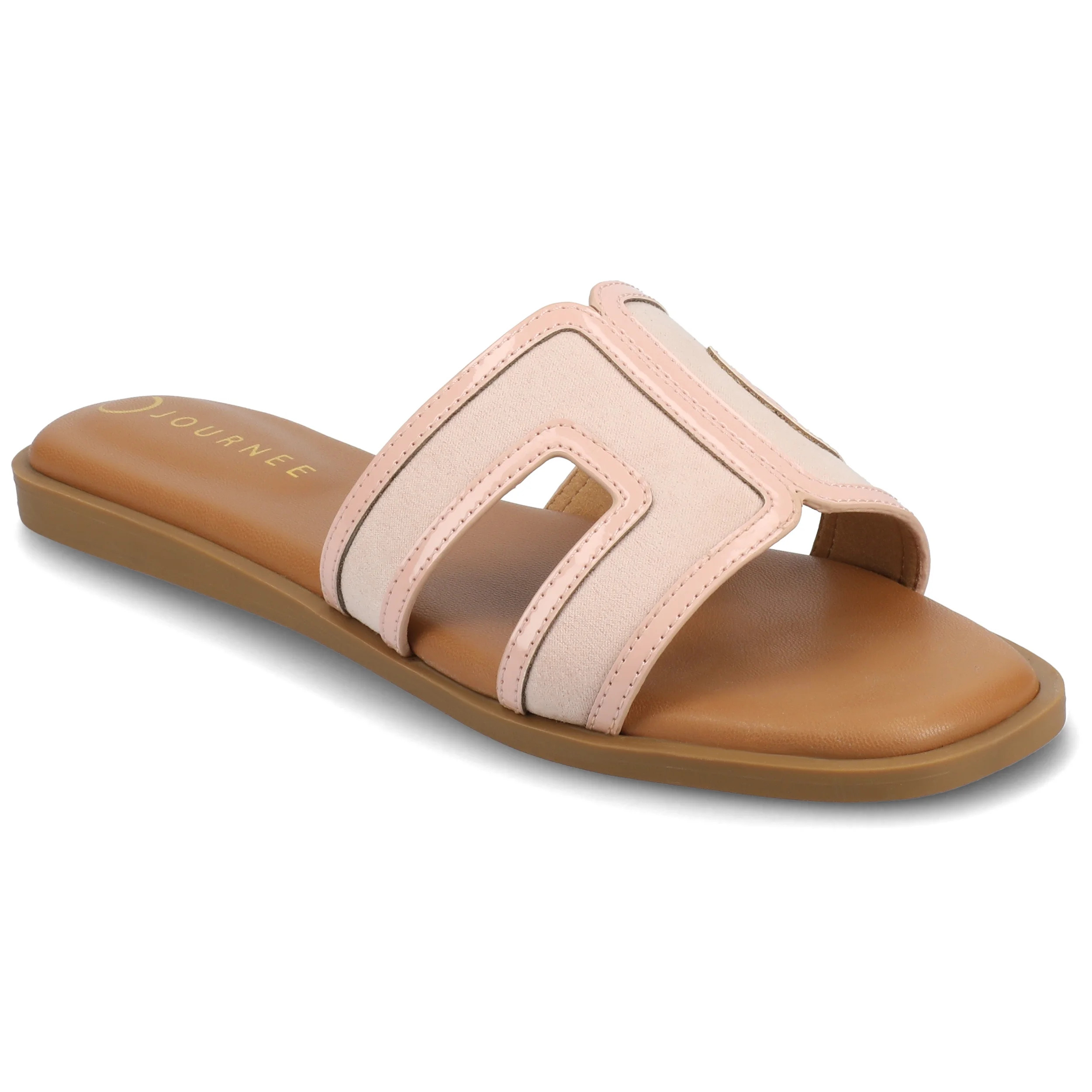 Journee Womens Primah "H" Band Slip On Flat Sandals, Widths Available | Walmart (US)