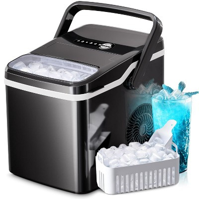 Ice Makers Countertop , Collapsible Portable Countertop Ice Maker , 2 Sizes of Ice Cube , Small Ice Maker with Ice Basket / Scoop , Black | Target