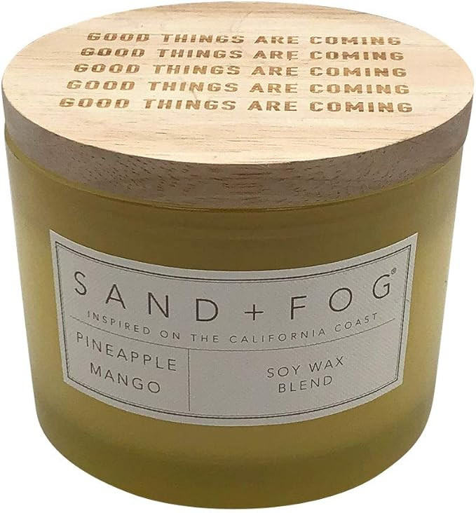 Sand + Fog Scented Candles | Pineapple Mango | Soy Blend | Lead-Free Wicks | 12 oz | Amazon (US)