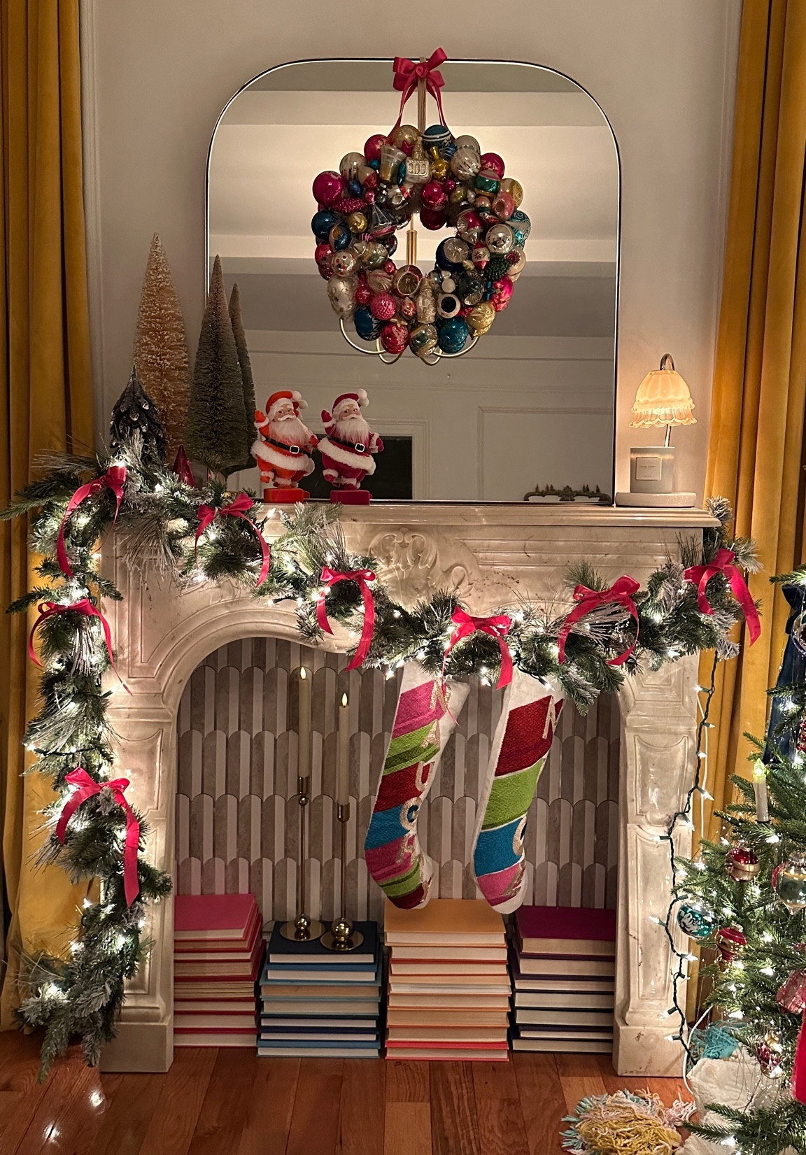 Colorful Vintage Christmas Mantel Decor

#LTKHoliday #LTKSeasonal #LTKhome