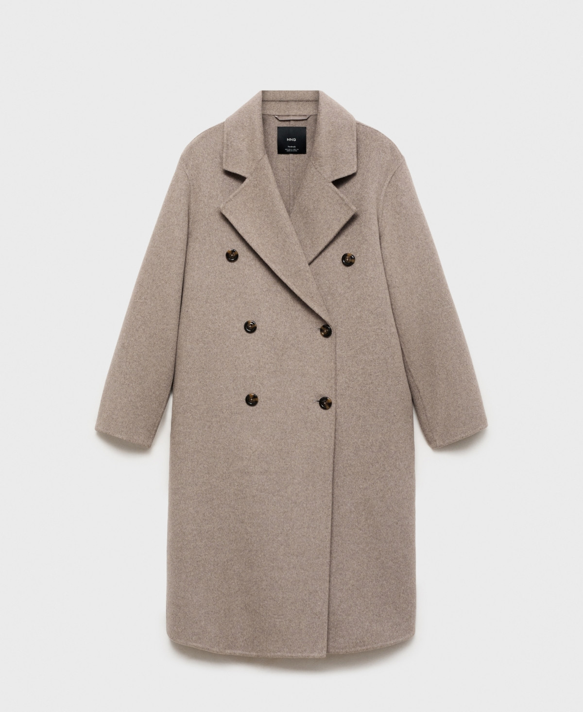 Mango Women's Handmade Oversized Wool Coat - Medium Brown | Macy's