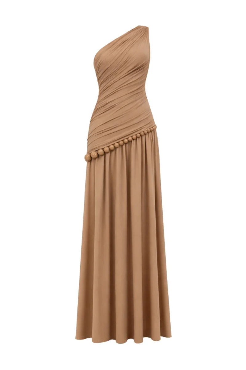 KASBA DRESS IN TAN | Khanum's | CULT MIA | CULT MIA UK LTD