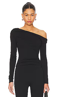 AFRM Bria Essential Top in Noir from Revolve.com | Revolve Clothing (Global)