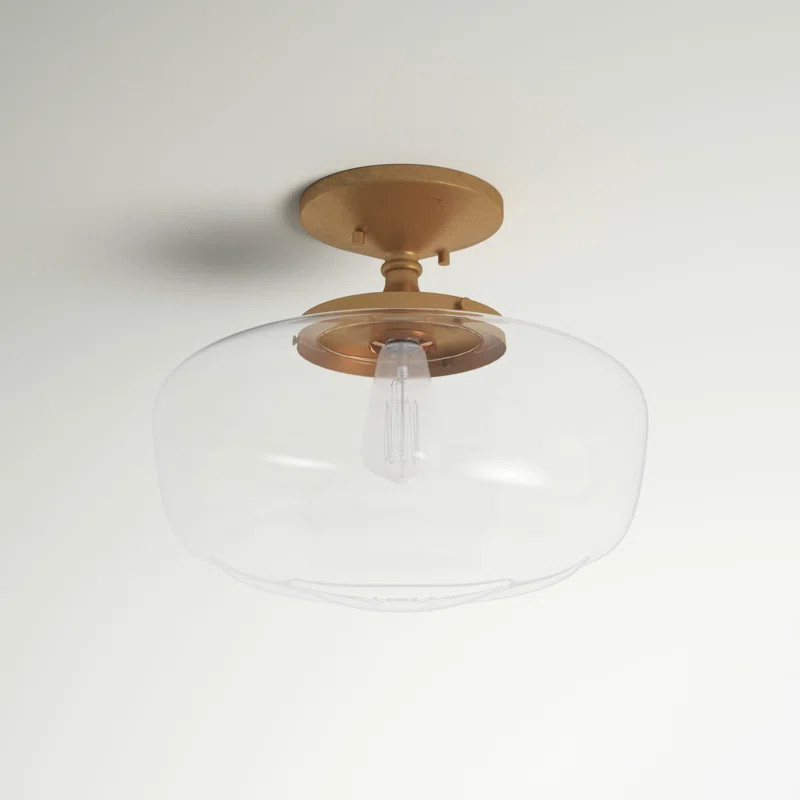 Tatem Glass Semi Flush Mount | Wayfair North America