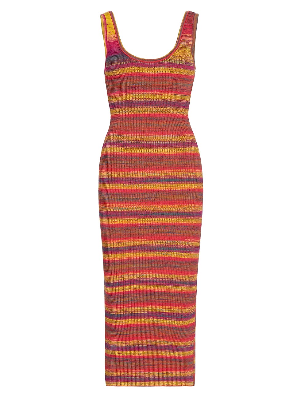 Striped Rib-Knit Midi-Dress | Saks Fifth Avenue