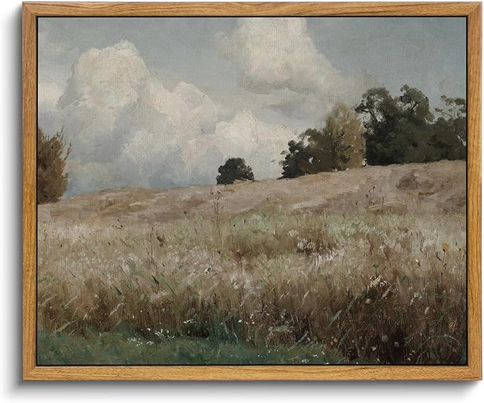 InSimSea Framed Canvas Wall Art Prints, Cornfield Countryside Scenery Rustic Farmhouse Wall Decor... | Amazon (US)