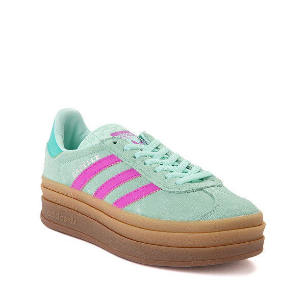 adidas Gazelle Bold Athletic Shoe - Big Kid - Clear Mint / Flash Pink | Journeys
