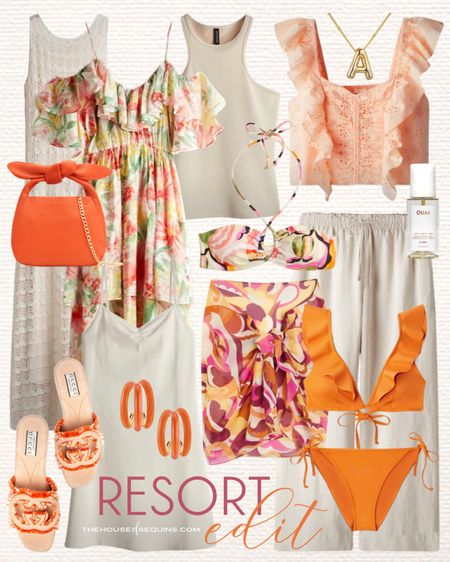 Shop these H&M Vacation Outfit and Resortwear finds! H and M summer outfit, linen pants, bikini swimsuit crochet coverup, sarong, eyelet top, bow bag, maxi dress, camisole mini dress, floral dress, Gucci sandals and more! 

#LTKTravel #LTKSwim #LTKFindsUnder50
