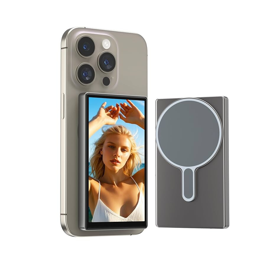 Phone Vlog Selfie Monitor Screen with Remote, Magnetic Back Camera Monitor for iPhone Android, Wi... | Amazon (US)