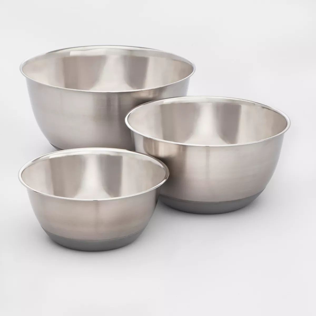 3pc Stainless Steel Non-Slip Mixing Bowls - Made By Design™ | Target
