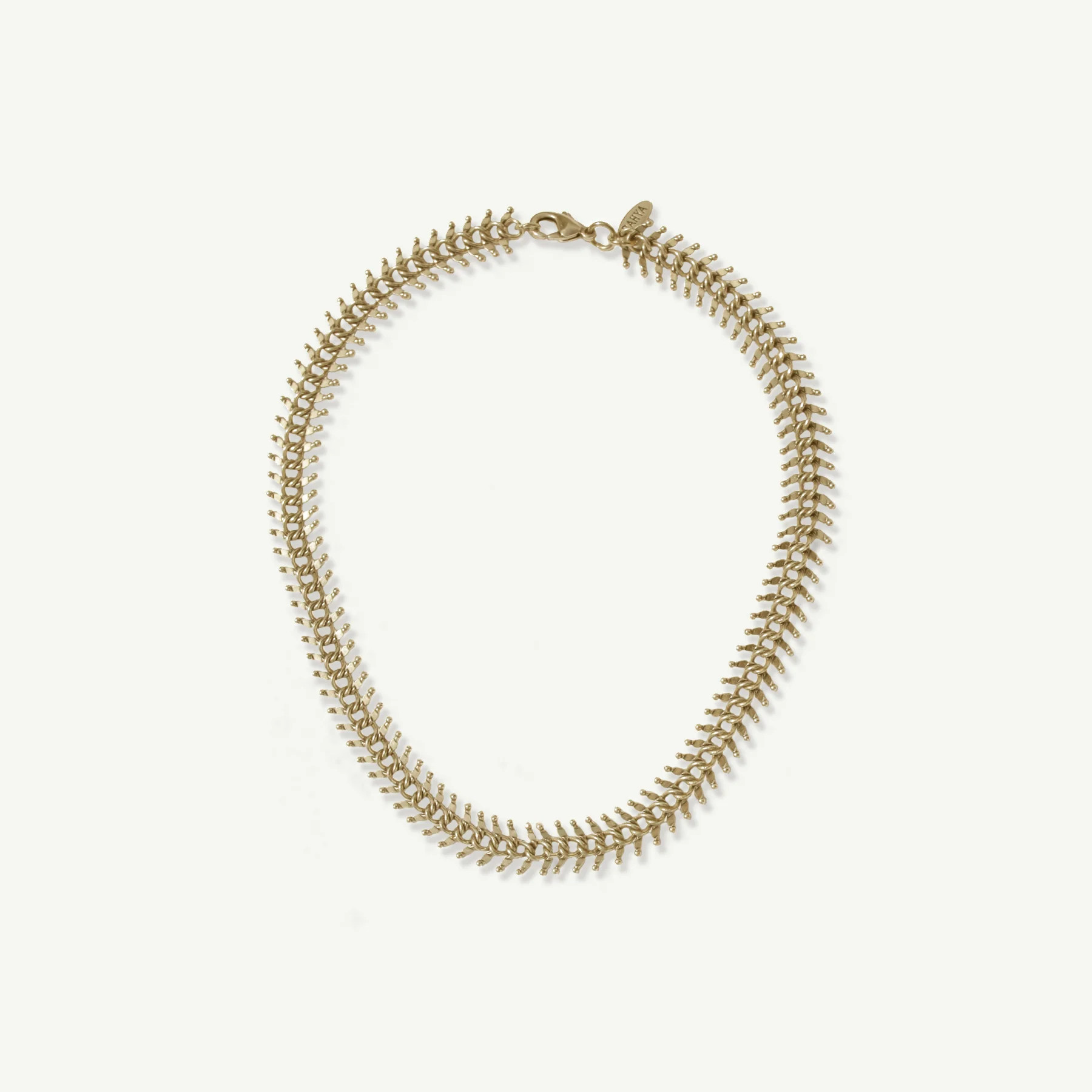 Lynn Choker Chain Antique Gold 14" | Rahya Jewelry Design