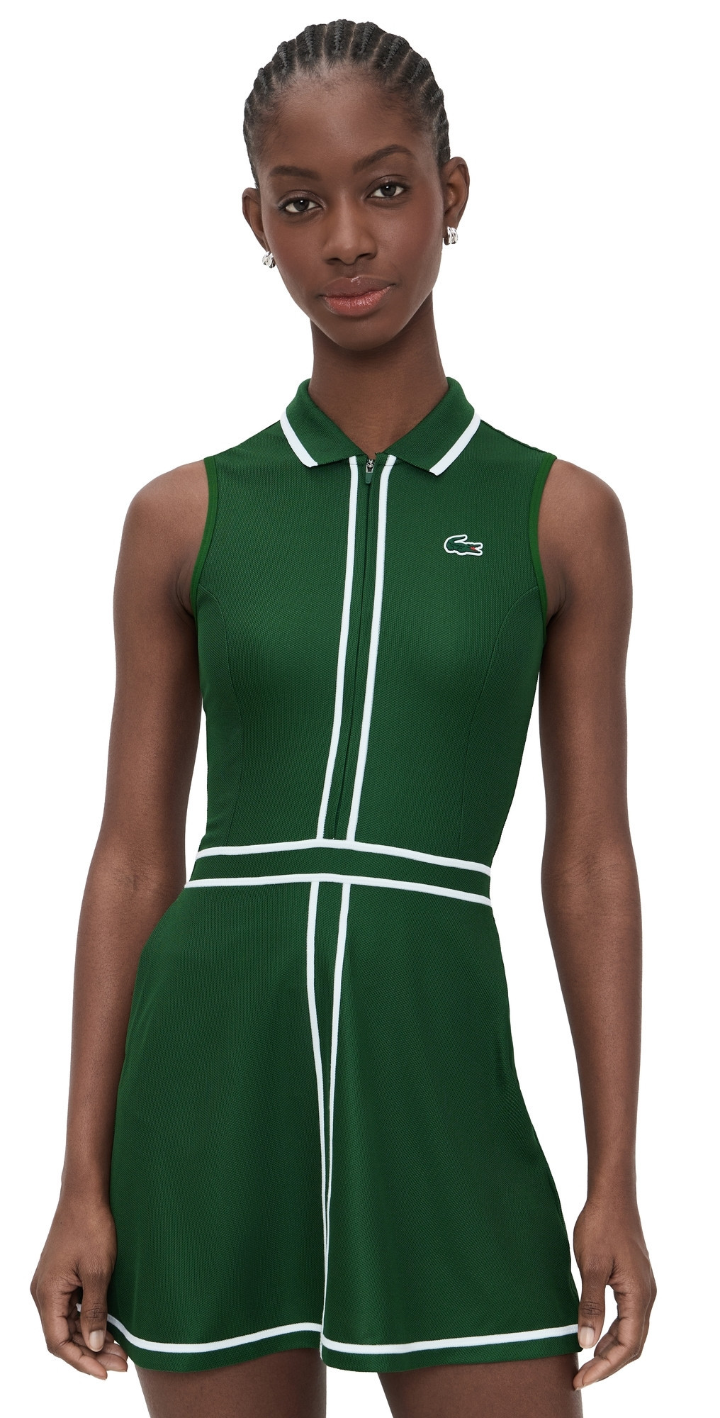 Lacoste Heritage Trim Golf Dress Green & White 0 | Shopbop