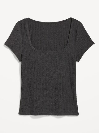 Fitted Square-Neck T-Shirt | Old Navy (US)