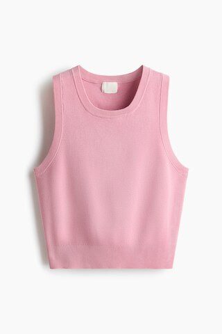 H & M - Fine-Knit Sweater Vest - Pink | H&M (US + CA)