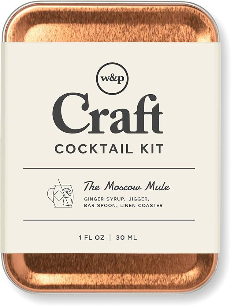 W&P Craft Moscow Mule Cocktail Kit, Mini Portable Carry On Travel Cocktail Kit, 1 Pack | Amazon (US)