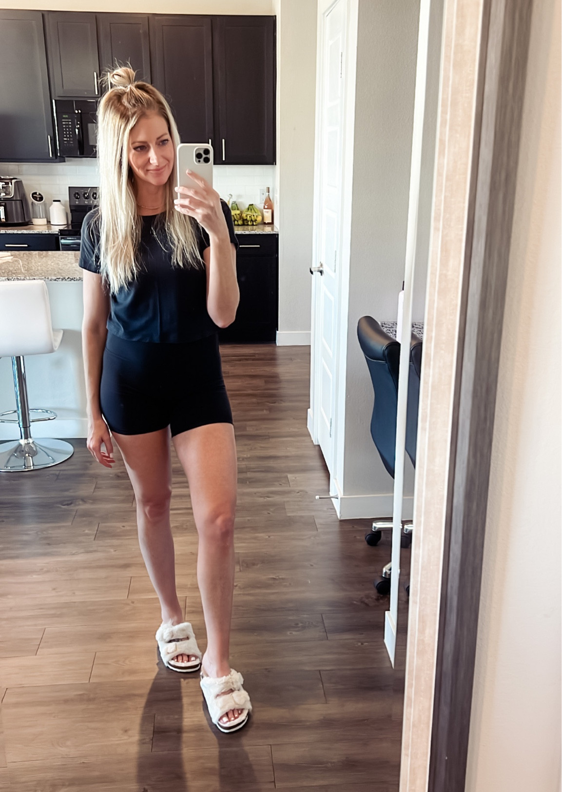 Sunday lounging in my lululemon align biker shorts, lululemon tee, and fav furry sandals 🐻🤍

#LTKshoecrush #LTKunder50 #LTKfit