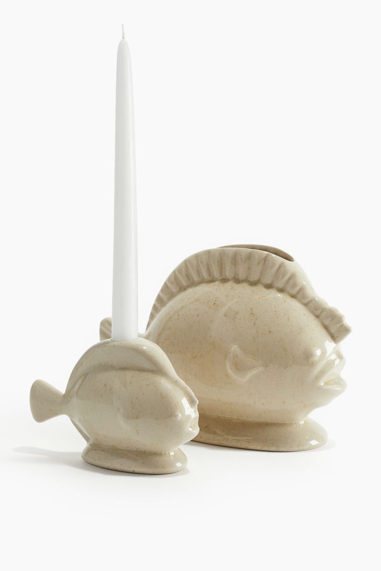 Fish-shaped Stoneware Candlestick | H&M (US + CA)