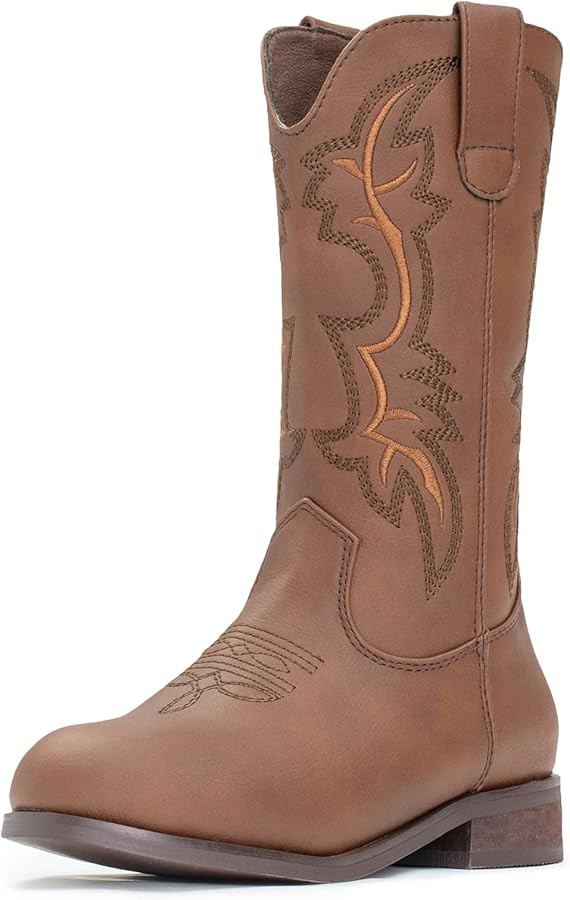 IUV Cowgirl Boots Cowboy Boots For Girls Boys Kids Toddler Fashion Western Boots Mid Calf Riding ... | Amazon (US)