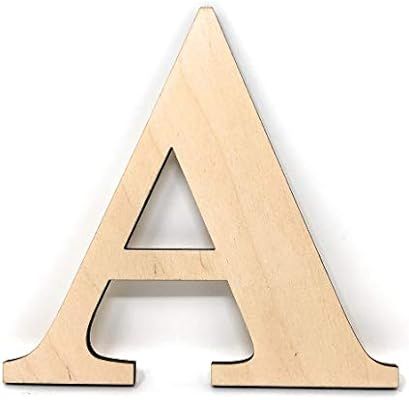 Gocutouts 12" Wooden A Unfinished Wooden Letters Paint Ready Wall Decor Times Letter (12" - 1/4",... | Amazon (US)