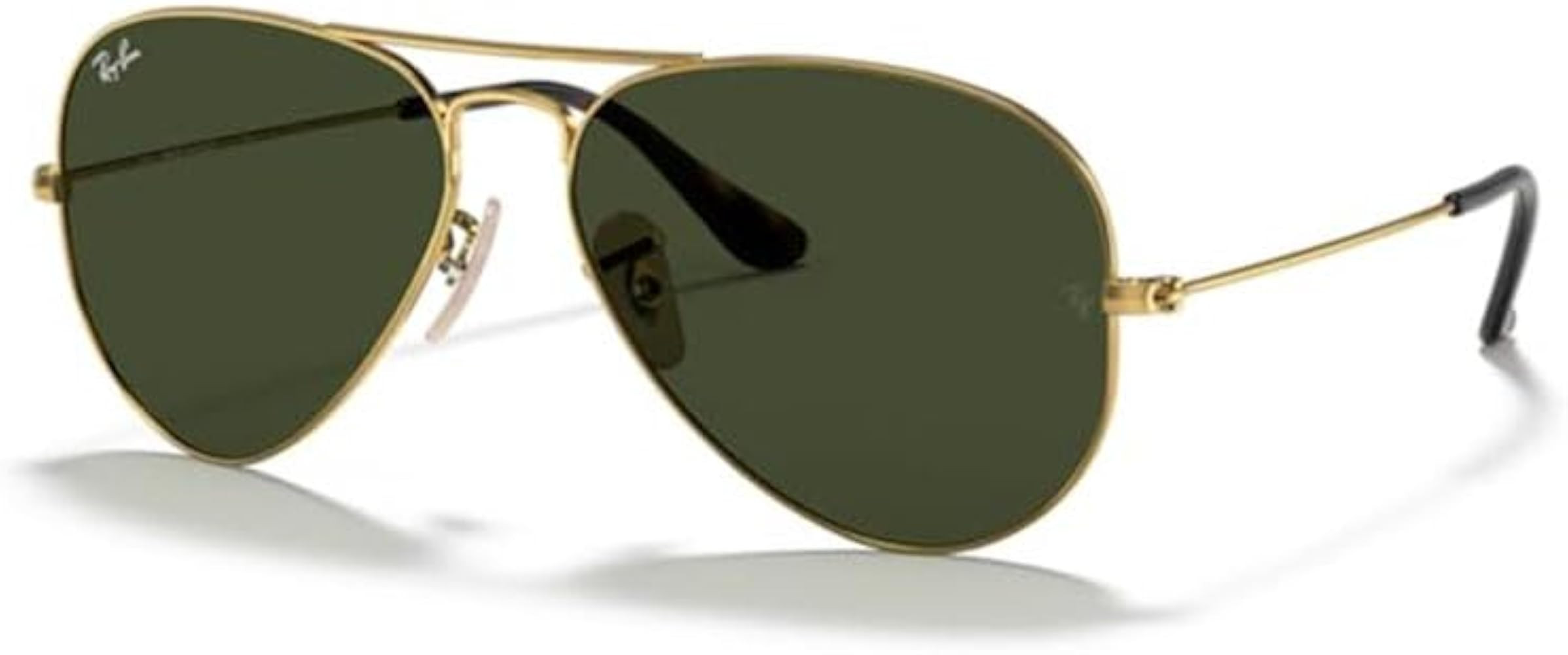 Ray-Ban RB3025 Metal Aviator Sunglasses For Men For Women + BUNDLE with Designer iWear Eyewear Ca... | Amazon (US)