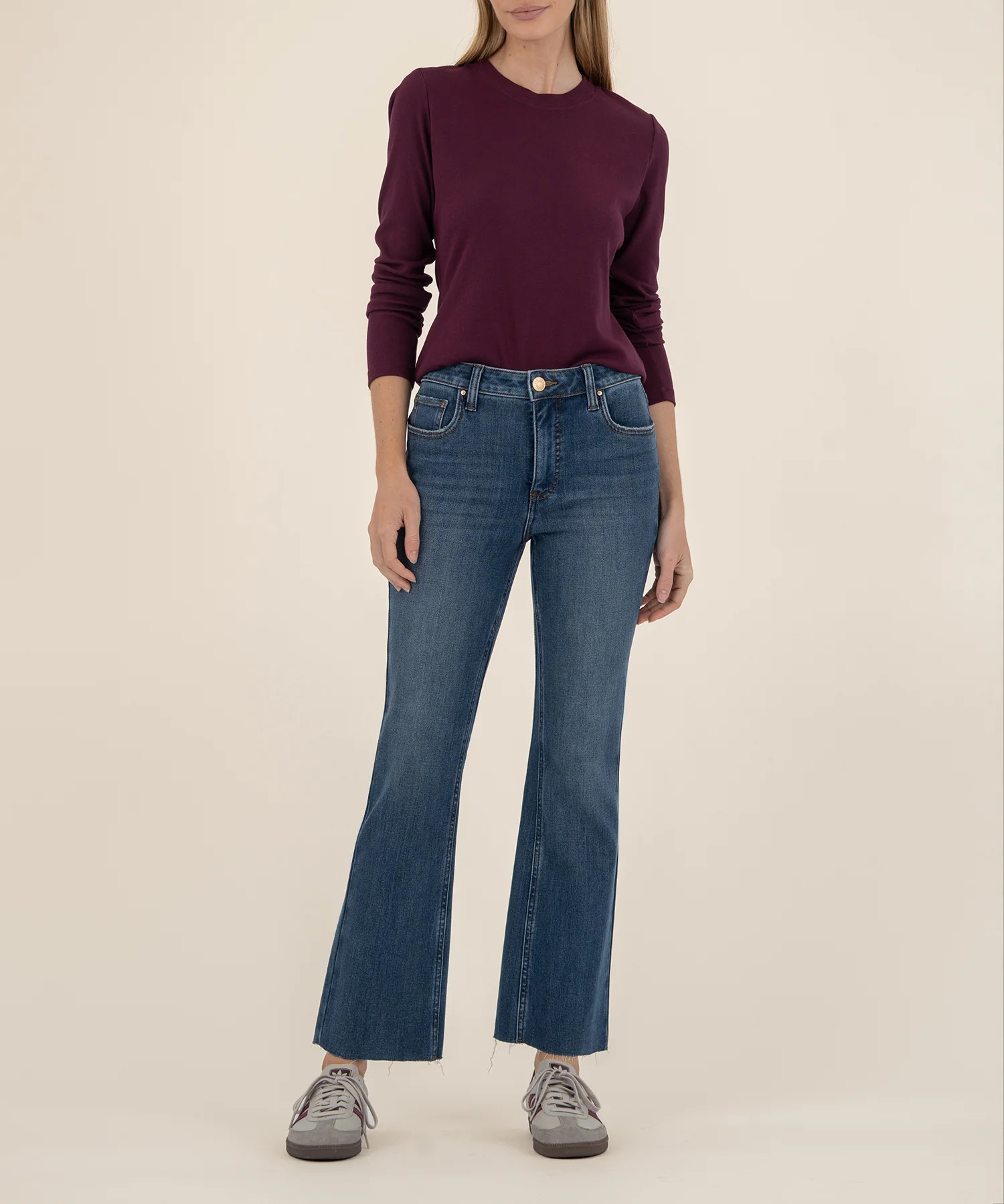 Kelsey High Rise Ankle Flare in Command Wash - Kut from the Kloth | Kut From Kloth