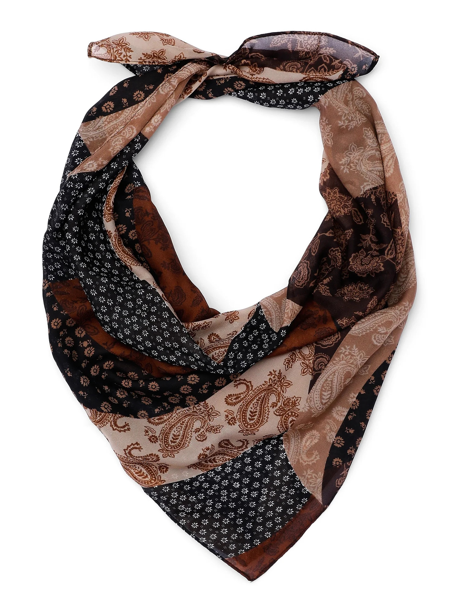 Time and Tru Women's Print Scarf, Black Multi | Walmart (US)