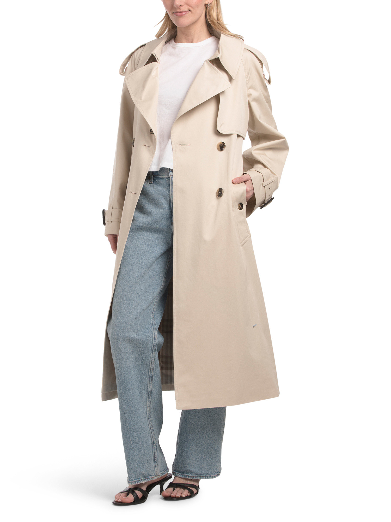 Made In England Long Gabardine Fitzrovia Trench Coat | TJ Maxx