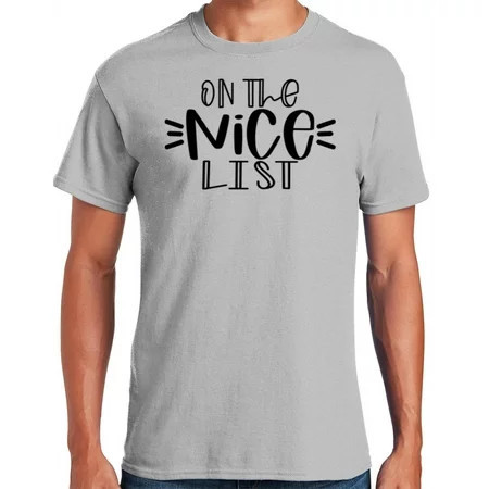 Graphic America Festive Holiday Nice or Naughty List Funny Christmas Men s Graphic T-Shirt Collection | Walmart (US)